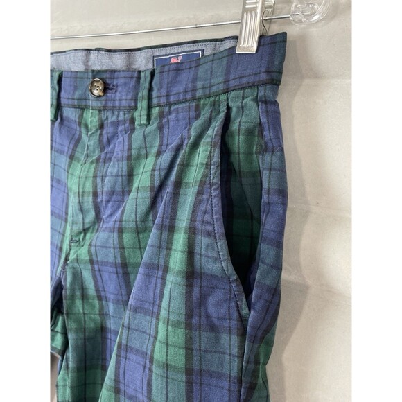 Vineyard Vines Mens 30 Breaker Pants Slim Fit Tartan Plaid Black Watch Chinos - Picture 3 of 13
